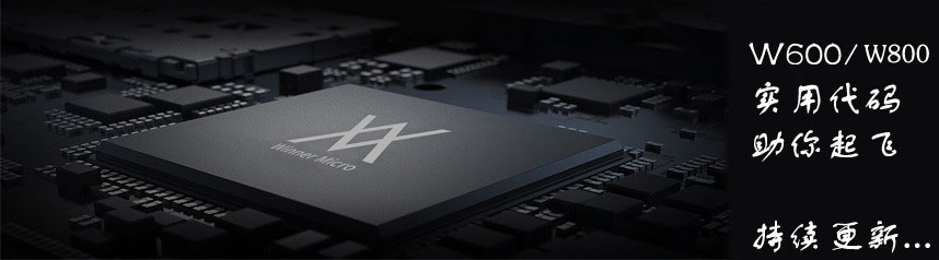 W600/W800实用代码助你起飞